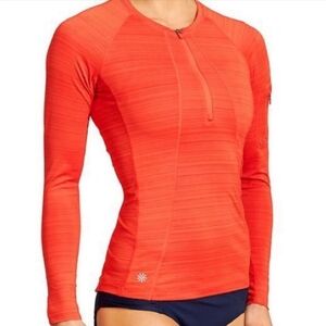Athleta | Pacifica Orange Long Sleeve UPF‎ 50+ Swim Top Size M